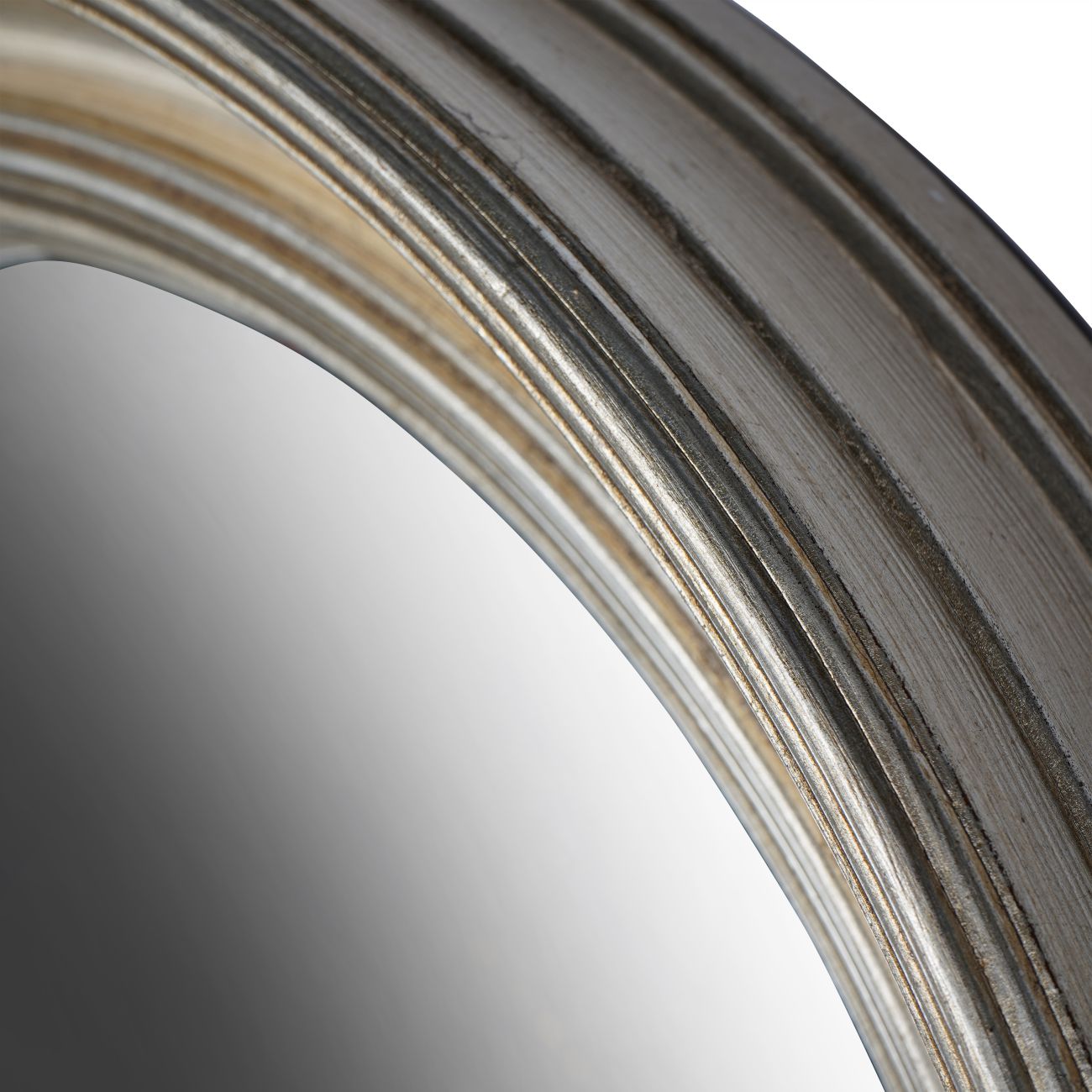Fen Round Convex Silver Round Wall Mirror | Medium